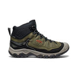 KEEN MEN'S TARGHEE IV MID WATERPROOF HIKING BOOTS DARK OLIVE/GOLD FLAME