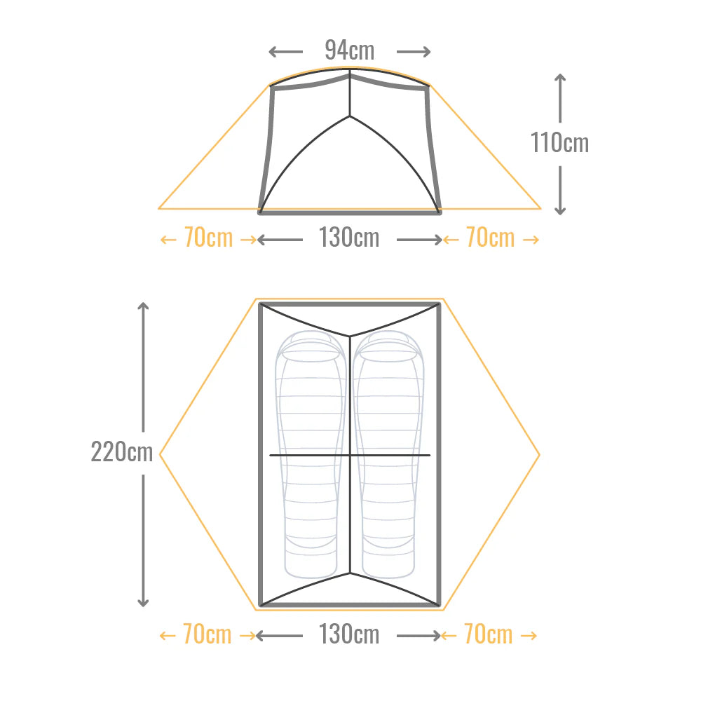 MONT MOONDANCE 2FN TWO PERSON TENT LEMONGRASS