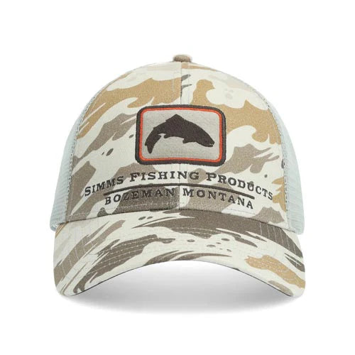 MANIC SIMMS TROUT ICON TRUCKER- GHOST CAMO STONE