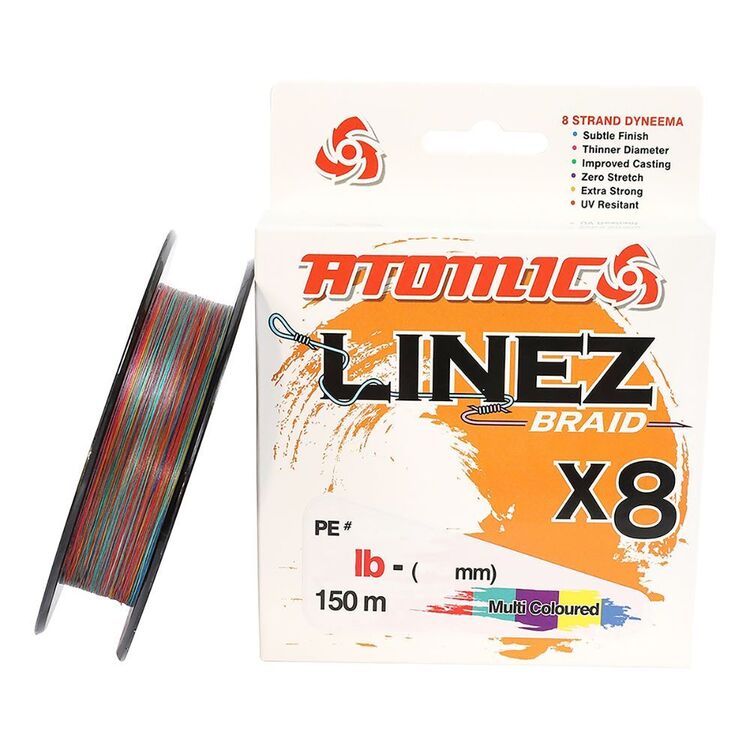 Atomic Linez Braid 8X Multi Colour 150m