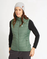 XTM HIGHLANDER WOMENS INSULATED PUFFER VEST SPRUCE GREEN