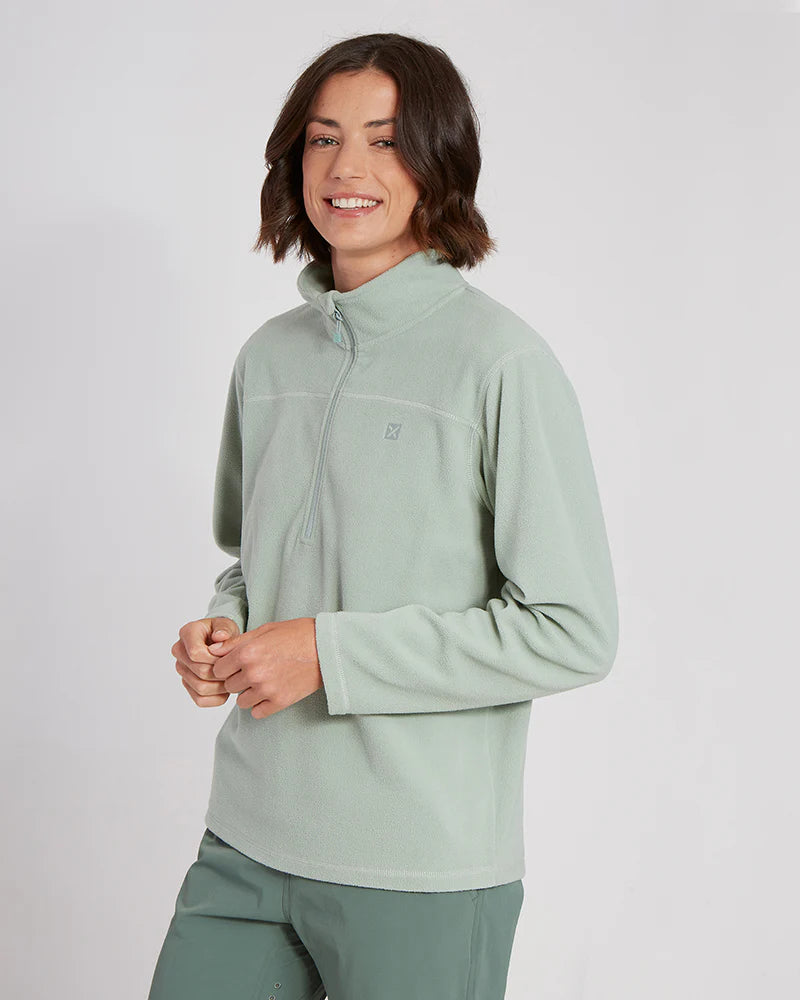 XTM MILANESIA 1/4 NECK FLEECE WOMENS JADE