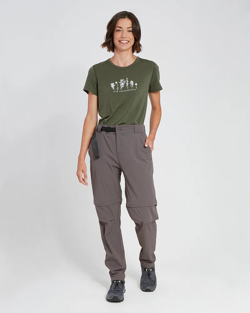 XTM WOMENS WYE RIVER ZIP-OFF HIKE PANTS PAVEMENT