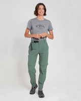 XTM WOMENS WYE RIVER ZIP-OFF HIKE PANTS SPRUCE GREEN