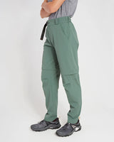 XTM WOMENS WYE RIVER ZIP-OFF HIKE PANTS SPRUCE GREEN