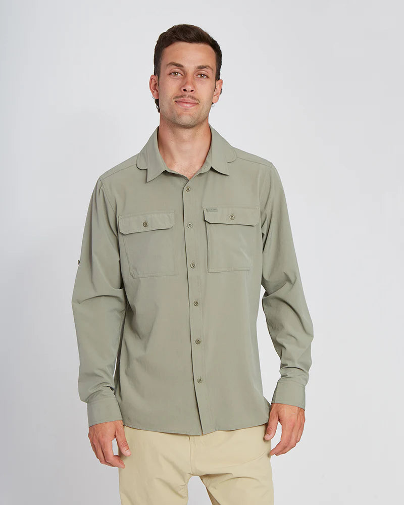 XTM DUNKELD MENS LONG SLEEVE SHIRT LIGHT KHAKI