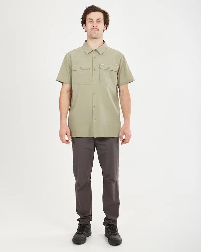 XTM MENS DUNKELD SHORT SLEEVE HIKE SHIRT LIGHT KHAKI