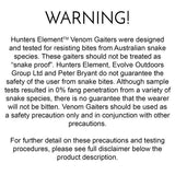 HUNTERS ELEMENT VENOM V2 GAITORS SLATE