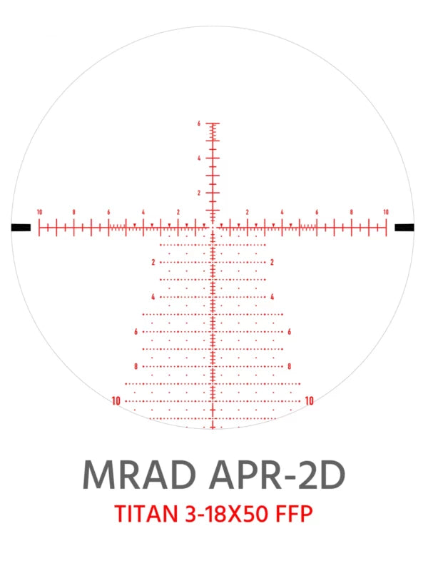 ELEMENT OPTICS TITAN 3-18X50 FFP APR-2D MRAD SCOPE