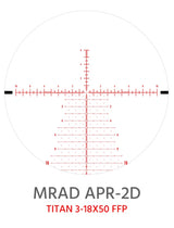 ELEMENT OPTICS TITAN 3-18X50 FFP APR-2D MRAD SCOPE