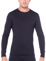 ICEBREAKER MENS 200 OASIS LONG SLEEVE BLACK