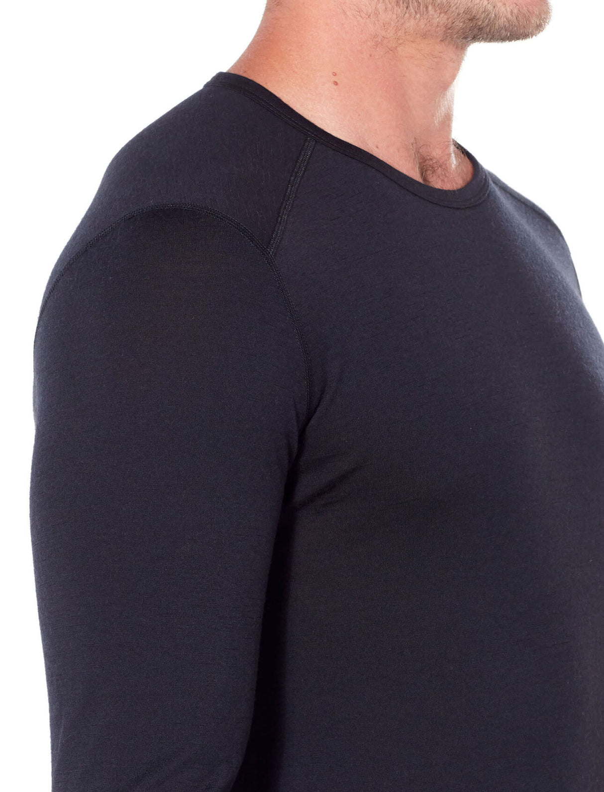 ICEBREAKER MENS 200 OASIS LONG SLEEVE BLACK